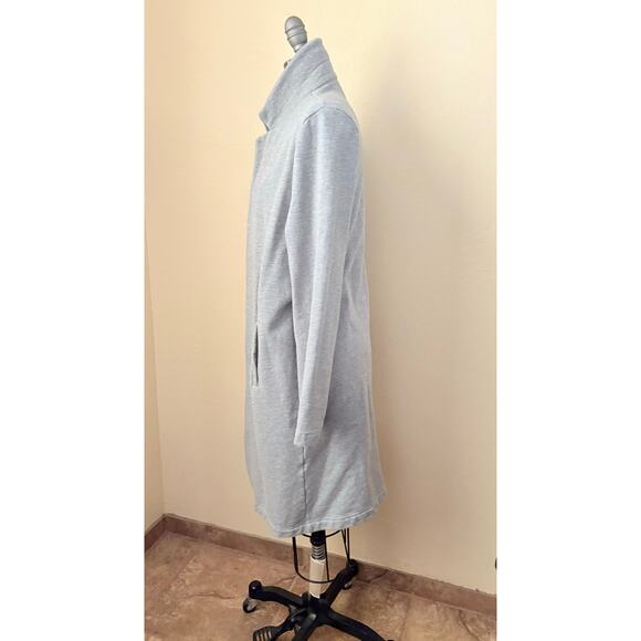 Forever 21 Gray Women's Duster Jacket Longline Coat Open Front Size Small - Picture 3 of 5